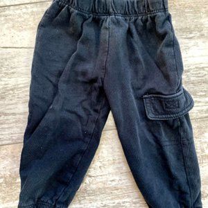 Black Cargo Sweat Pants